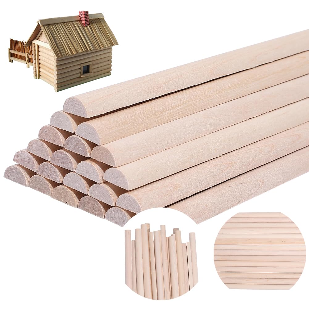 Chevilles en bois semi-circulaires non traités bricolage et déco maison