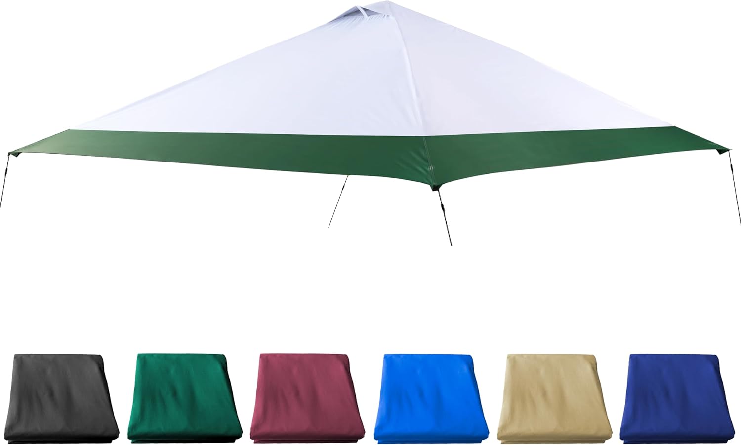 13x13 Canopy Replacement Top with Air Vent Silver Coated Fit for Coleman Oasis, CORE 13 FT x 13 FT Instant Pop Up Canopy Frame, (Khaki)