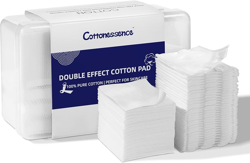 Discos de Algodão Quadrados Cottonessence para o Rosto, 475 Unidades