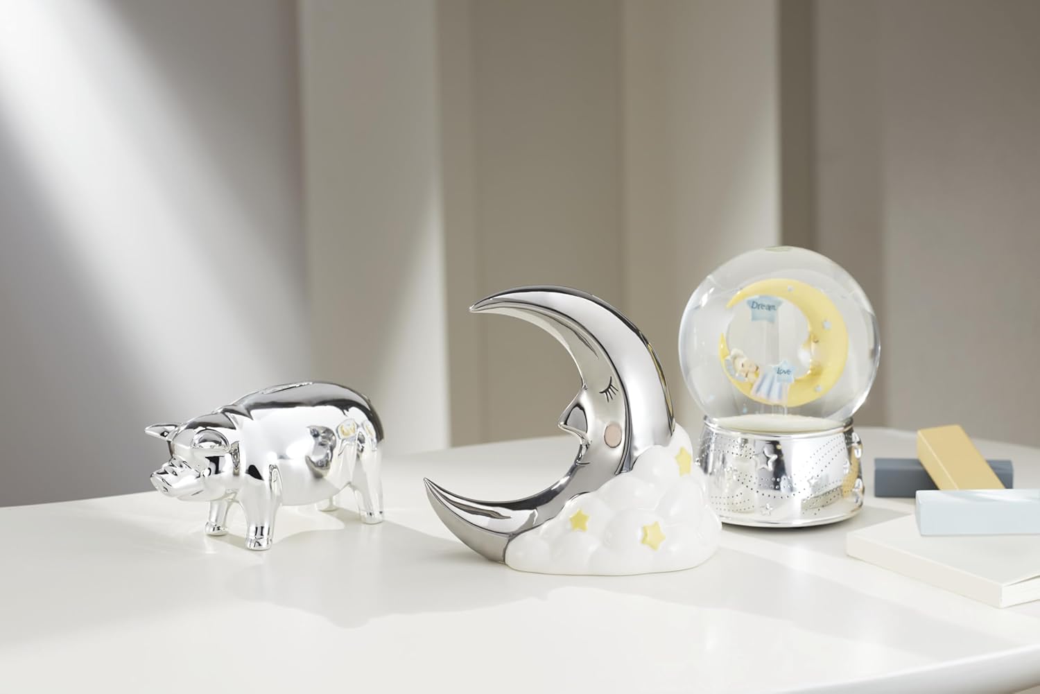 Reed & Barton Sweet Dreams Moon Bank, Metallic