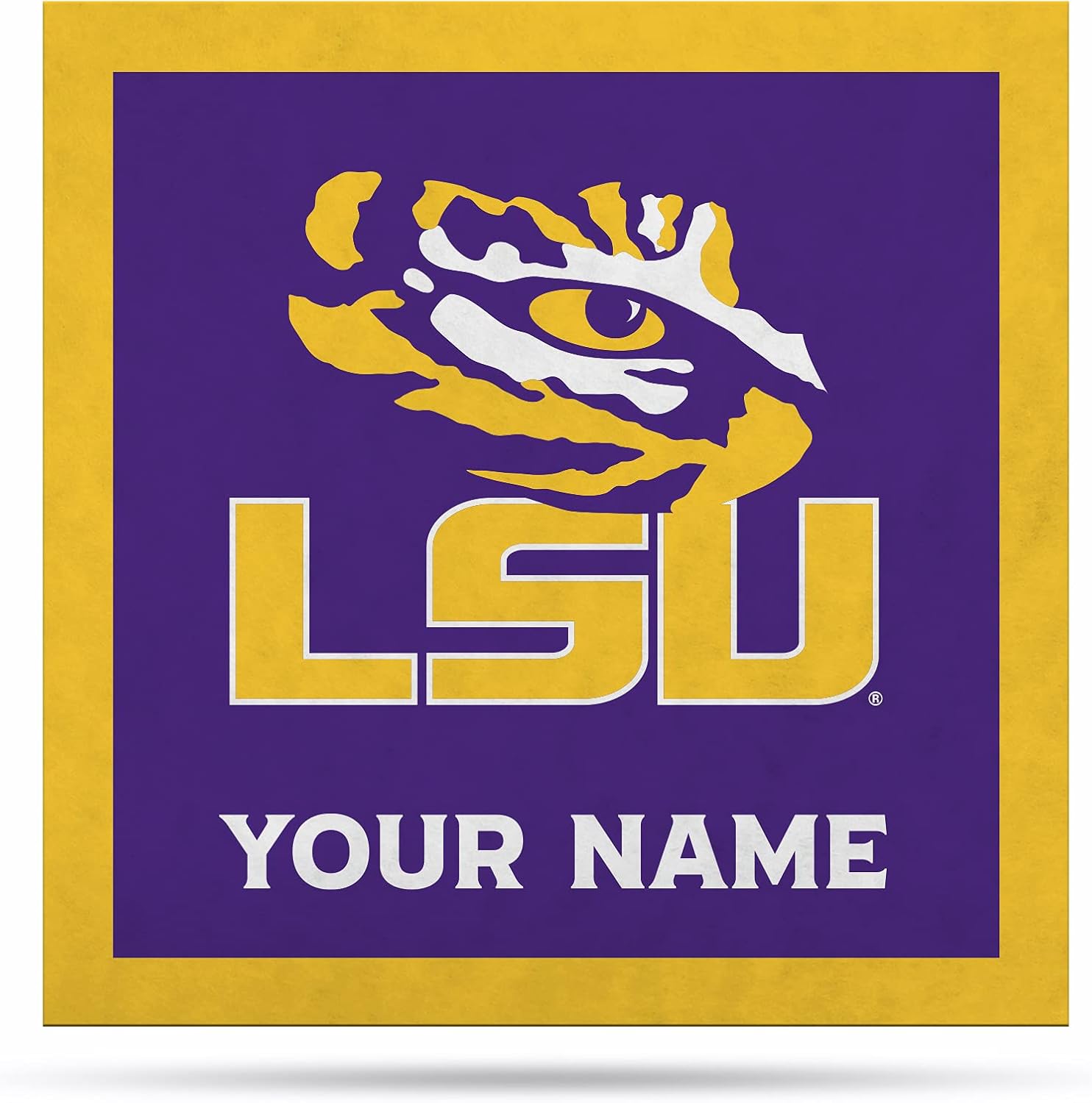 Rico Industries NCAA LSU Tigers Personalized 23" Felt Wall Banner - Sports Decor for Man Cave, Game Room, Office & Bedroom - Long-Lasting, Customizable Wall Decorations - Made in The USA