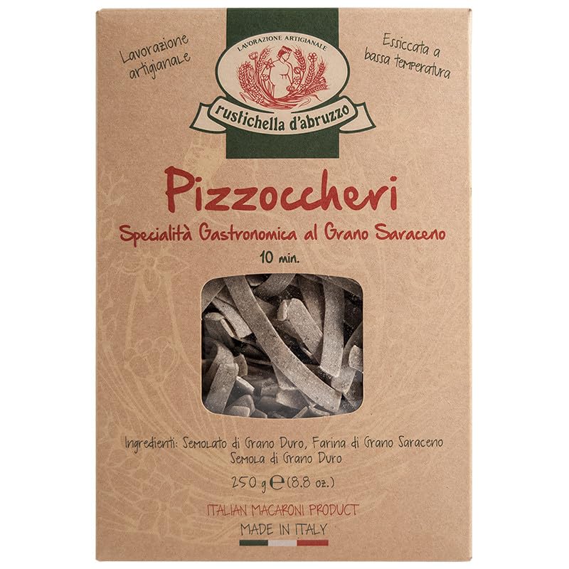 Pizzoccheri 250 g - Pasta tradicional con harina de trigo sarraceno y sémola de trigo duro | Rustichella d'Abruzzo