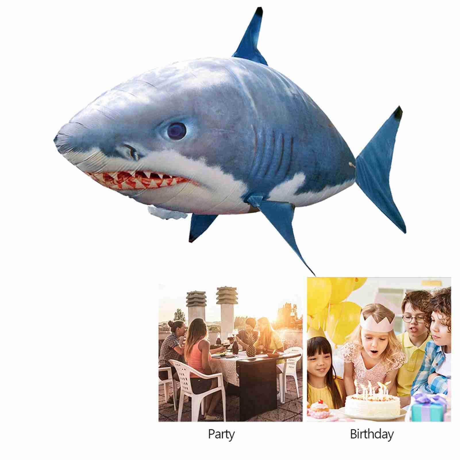 Ferngesteuerter, aufblasbarer RC-Ballon, blauer Clownfisch, für drinnen und draußen – für Geburtstagsfeiern, Familienspieleabende und mehr. (Blahye)