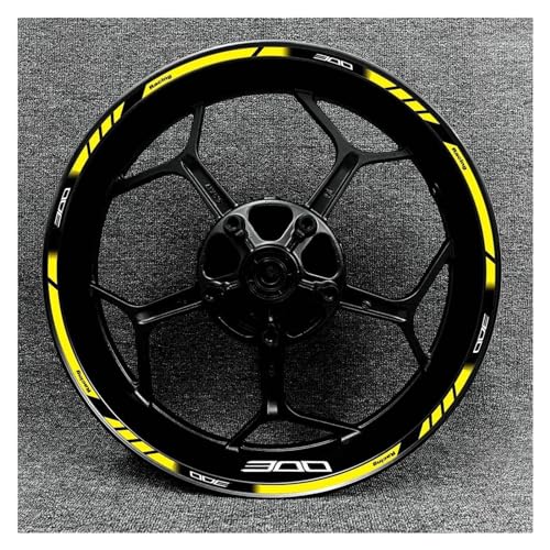 Motorrad Radnabe Aufkleber Schutz Dekorative Markierung Vordere Und Hintere Felge Reflektierende Aufkleber Für Kawasaki Z250 Z300 Z400 Z650 (Farbe : 12)