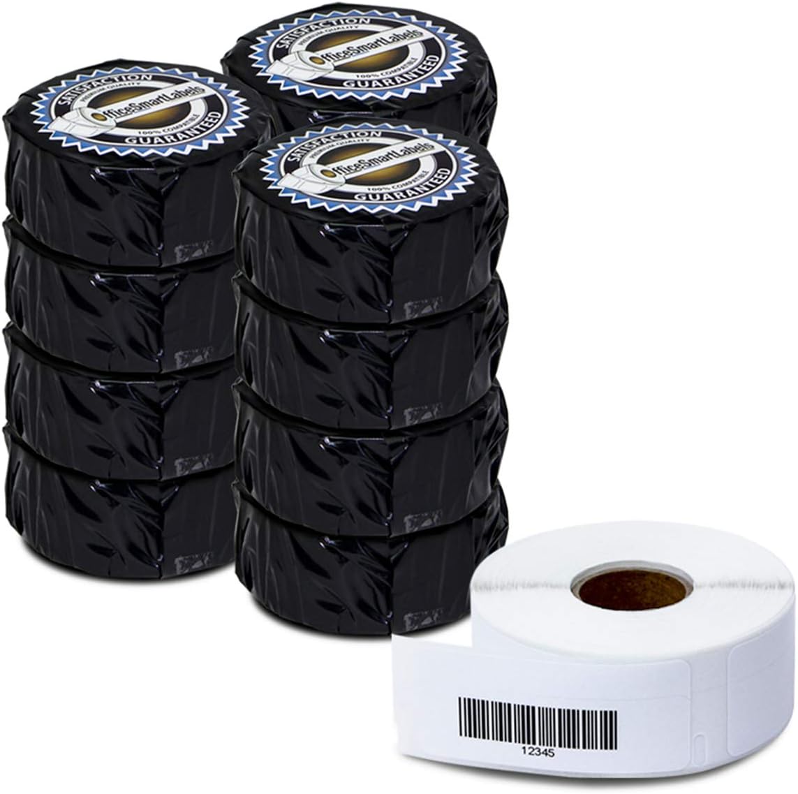 OfficeSmartLabels - 3/4 x 2-1/2 inch Barcode Labels, Compatible with 1738595 (12 Rolls / 450 Labels Per Roll)