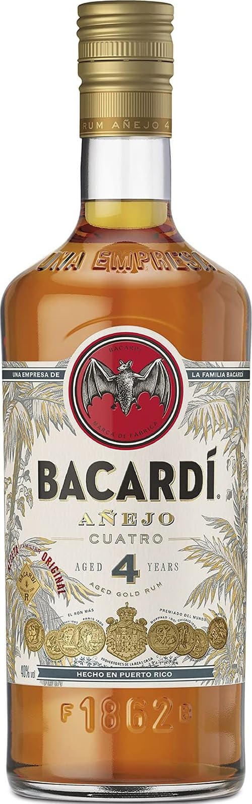 Amazon.co.jp: バカルディ クアトロ 750ml [ 熟成ラム プエルトリコ産