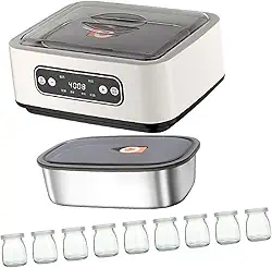 Máquina de Iogurte Elétrica em aço Inoxidável para Casa, com copo