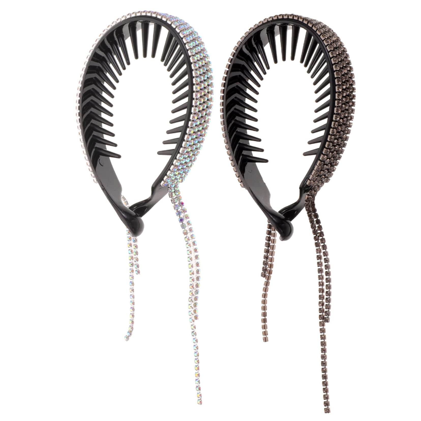 MAGICLULU 10 Piezas botón de pelo hair clips horquillas moño pinzas para el cabello de diamantes de imitación clip de pan tiara pasadores de diamantes de imitación titular del cabello Flash