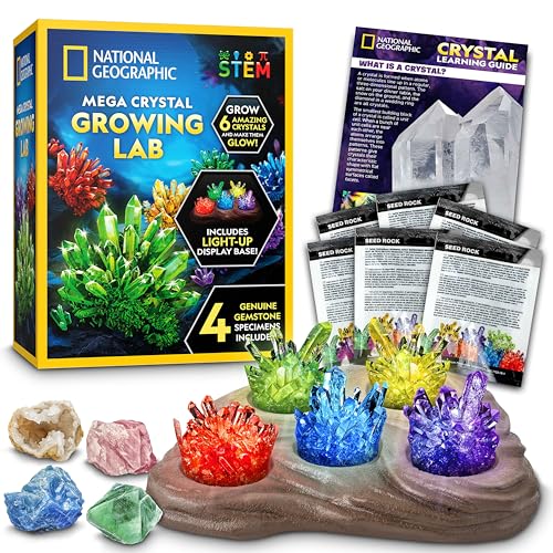 National Geographic Mega Crystal Growing Kit for Kids- Grow...