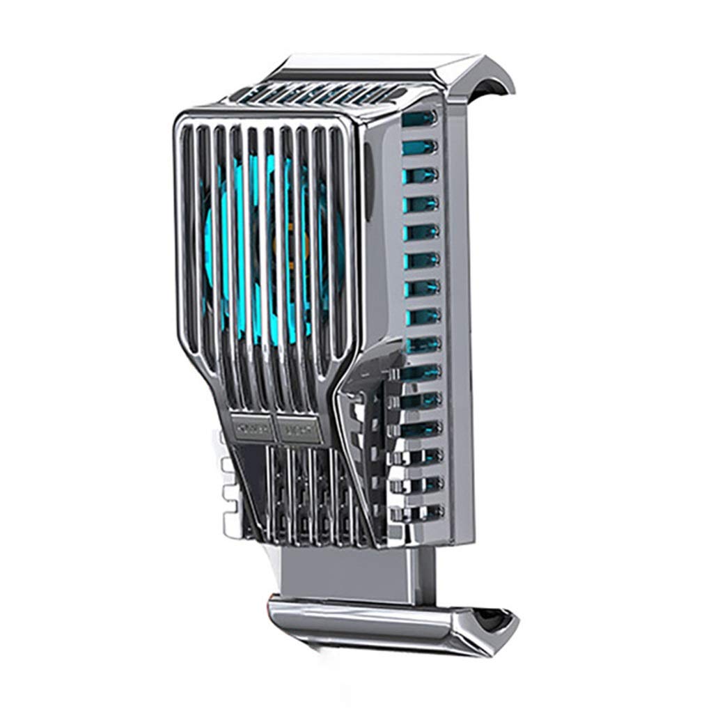 Portable Mobile Phone Cooler Game Cooling Gaming Heat Sink Audio Aux Radiator(Silver)