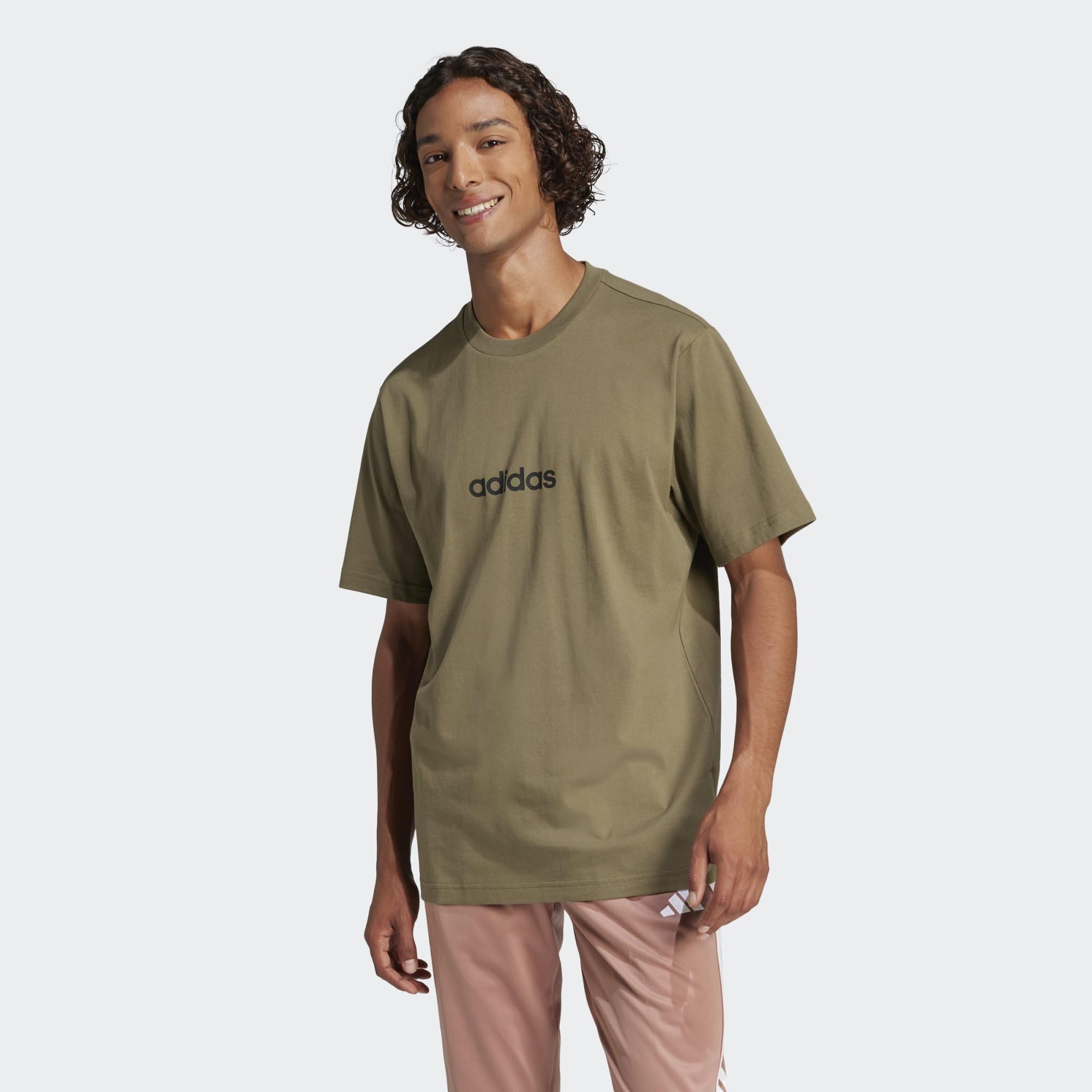 adidas Men's Camiseta Essentials Linear Single Jersey