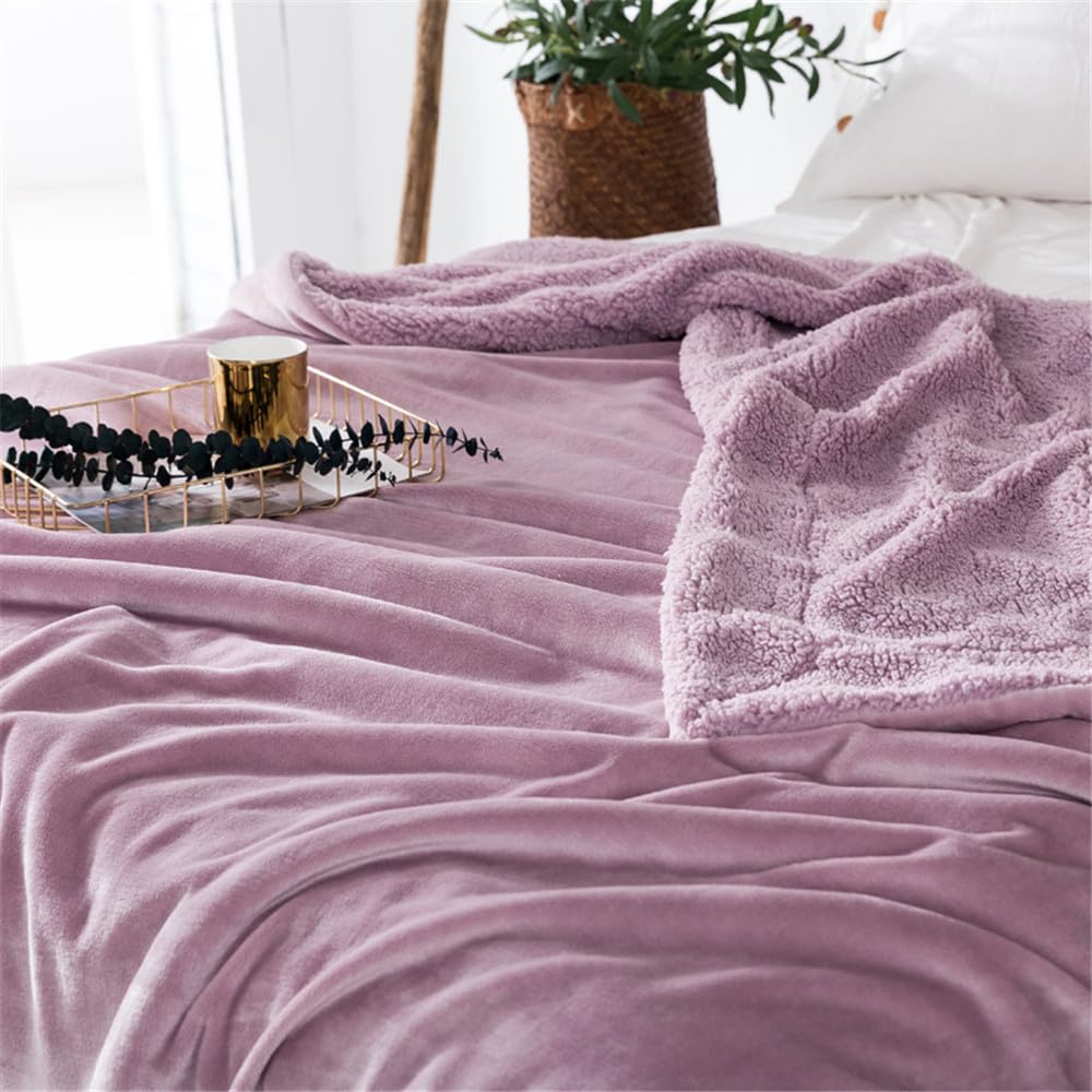 Highdi Coperta di Morbida Pile, Natale Stampa Calda e Accogliente Invernale Autunnale Divano Coperta Pelosa, per Letto Soggiorno Decorare, Bambini e Adulti (Taro Viola,200x230cm