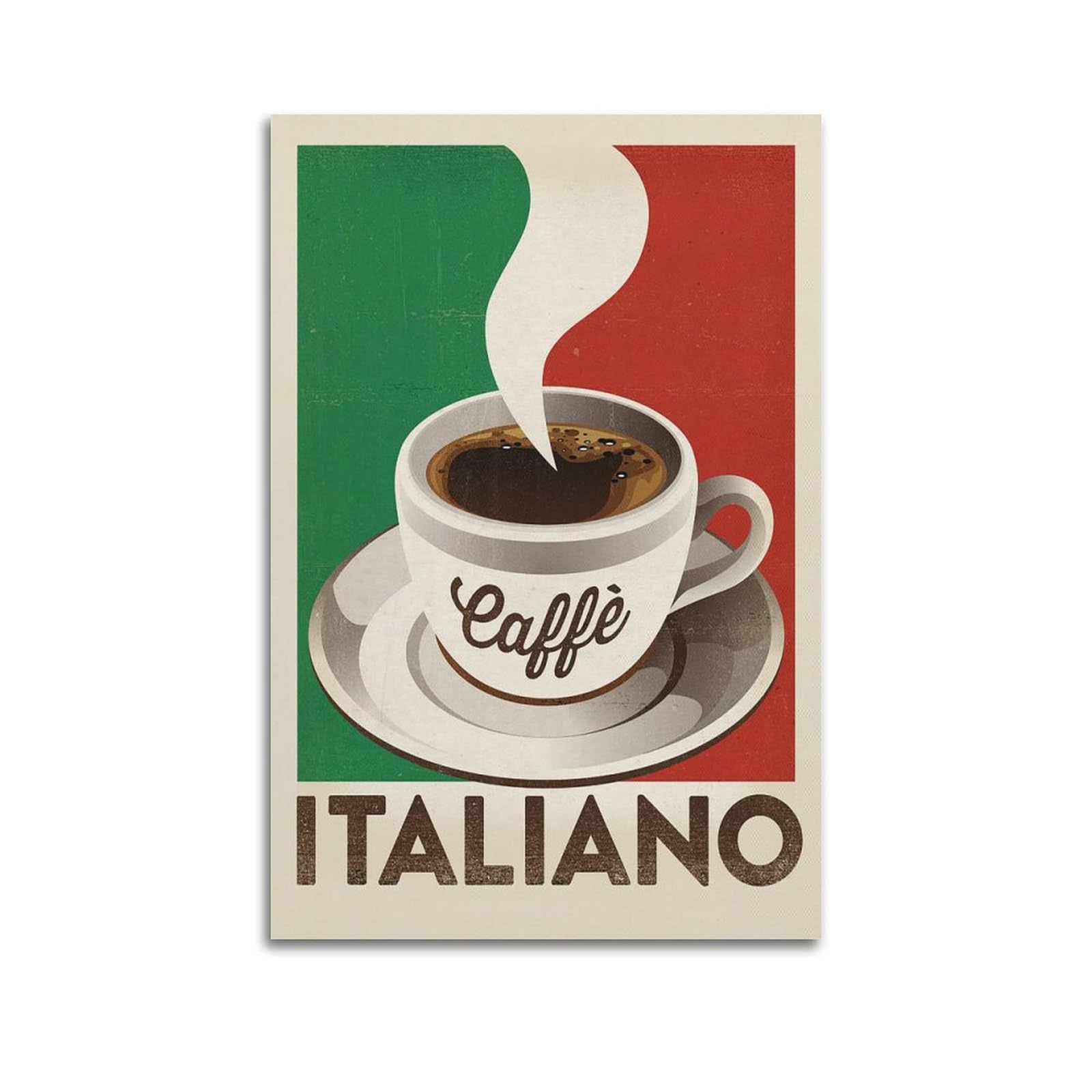 Gljxfp Unframe-Style Vintage Poster Caffe Italiano-1 Poster Decorative Painting Canvas Wall Posters And Art Picture Print Modern Family Bedroom Decor Posters 24X36inch(60X90cm)