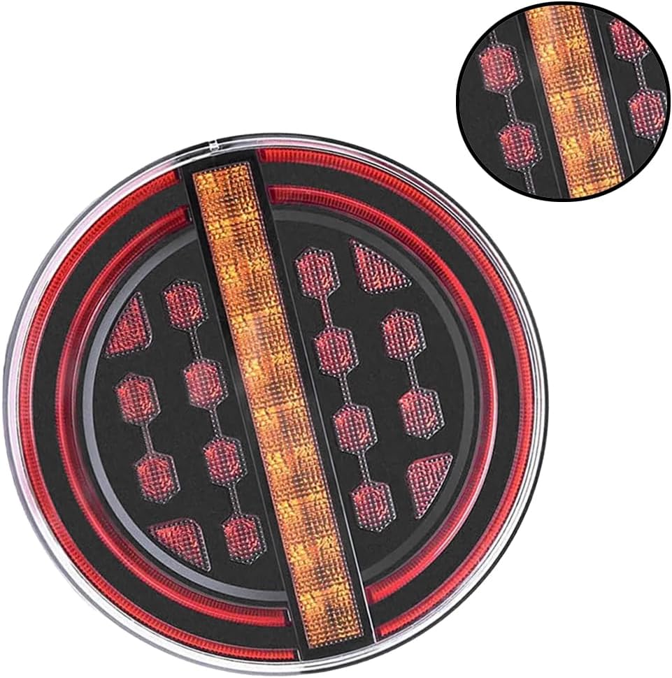Round LED Trailer Light, LED Round Trailer Tail Light, Turn Signal Lamp Brake Light, Fit for 12V-24V Vehicles Vans, Campers, Trucks, Trailers, SUV, Travel Trailers, Lorries