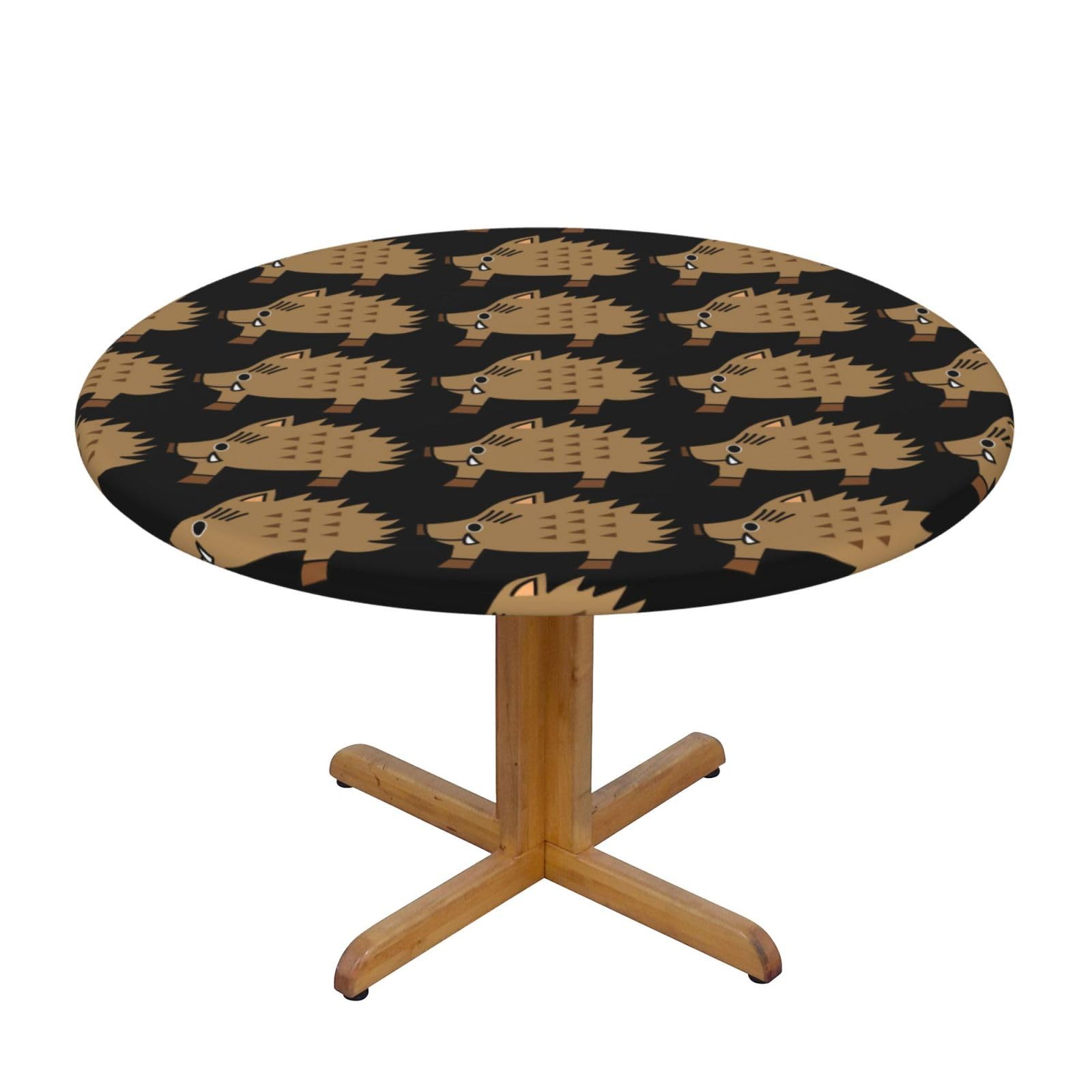Nappe ronde sanglier anti-tache pour préserver votre table