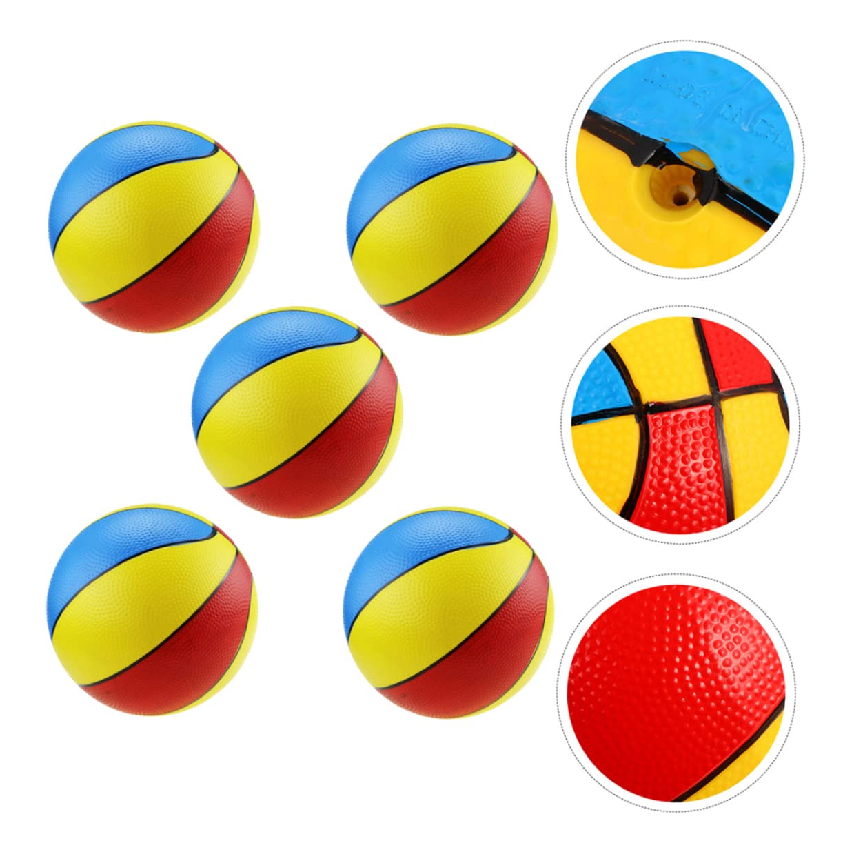 5 Pcs Balones de Playa Inflables de PVC, Juguetes de Playa para Niños, Bolas de Piscina para Fiesta de Verano y Actividades al Aire Libre