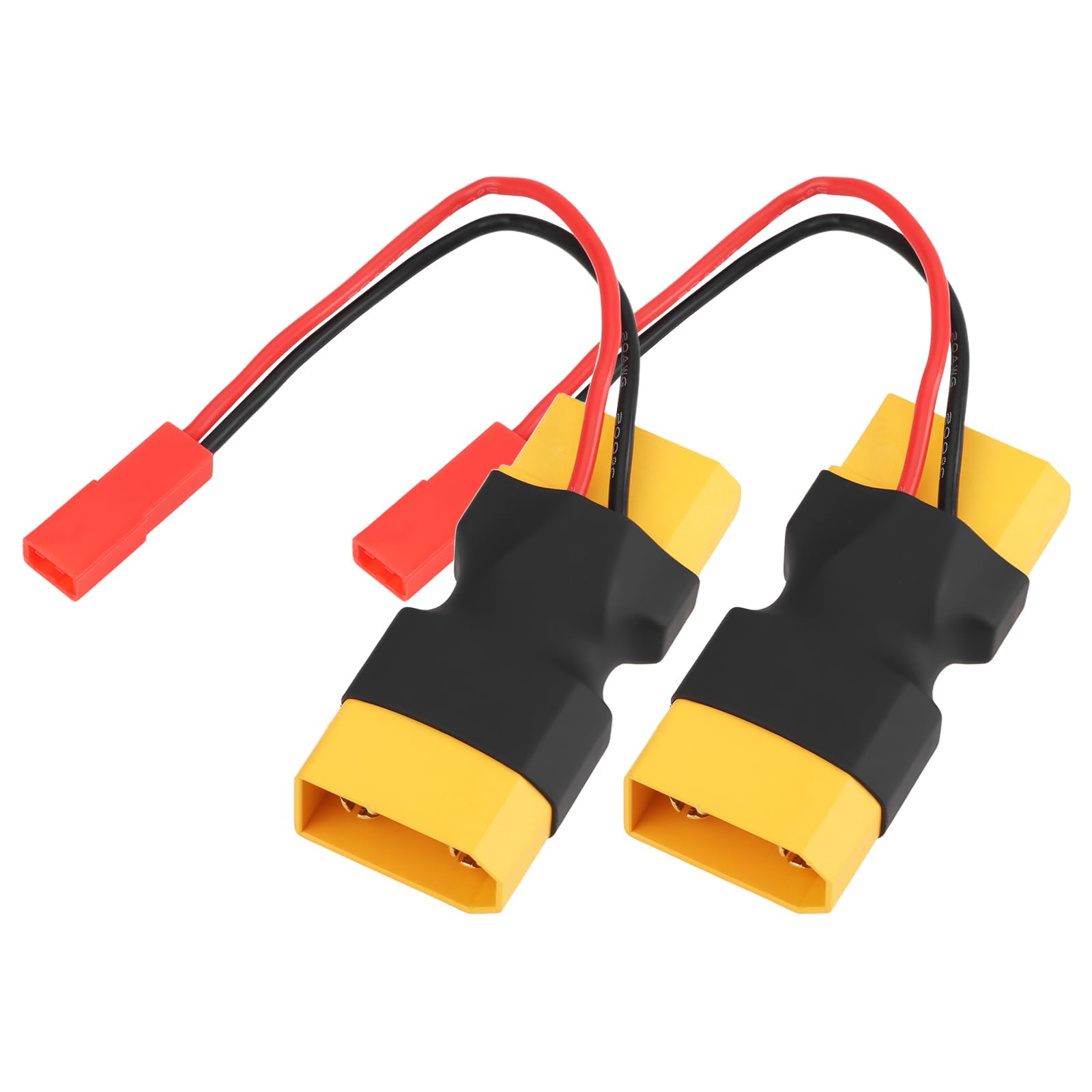 YINETTECH 2x RC Car XT90 Male to XT90 Female with JST Female Power Tap Connector Adaptors Compatible with Arrma Compatible with Kyosho