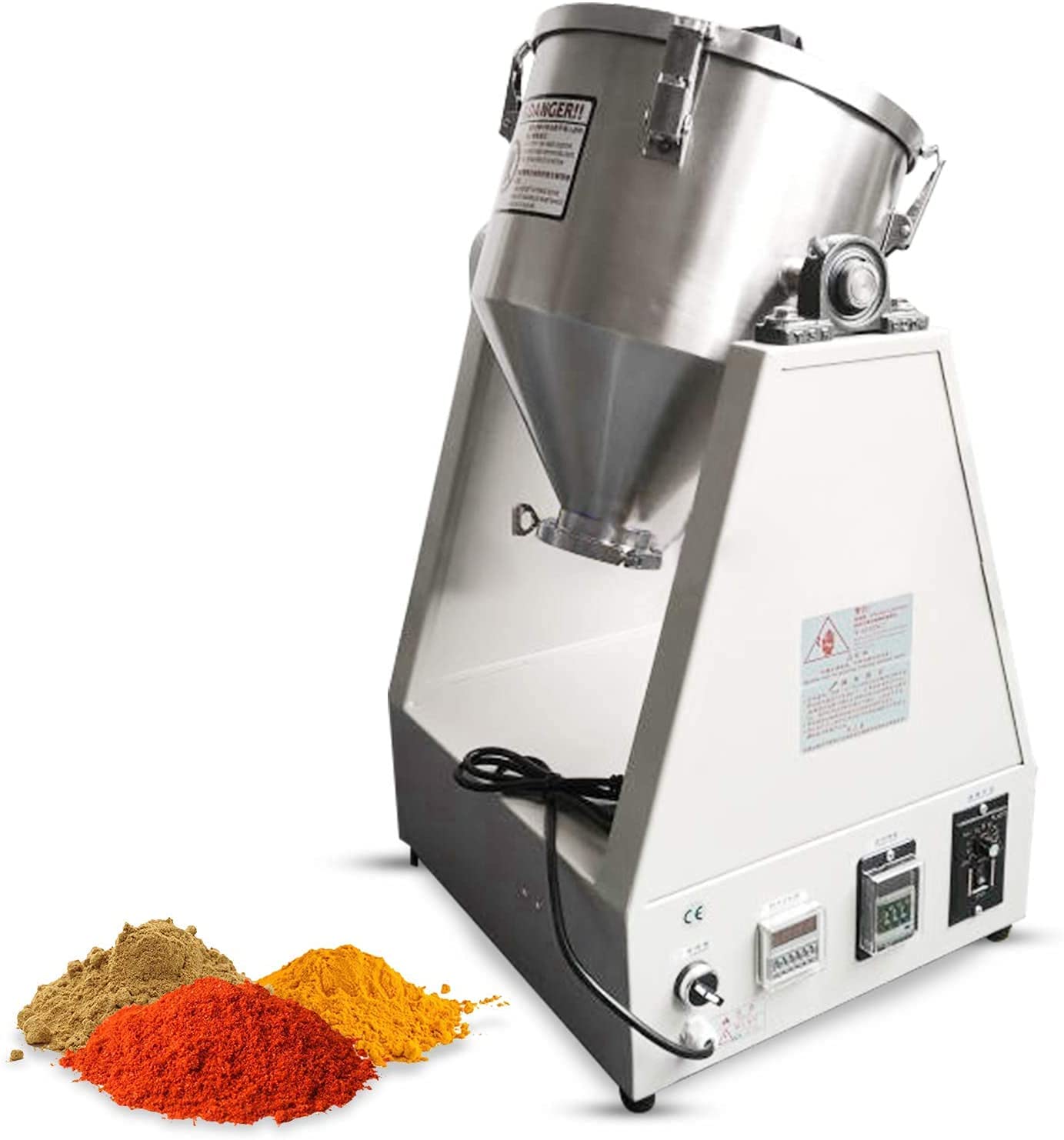 MXBAOHENG YG-5KG Dry Powder Mixer Powder Blender Particle Mixer Granule Particle Blender 220V 15L 5kg