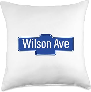 NYC Street Signs Wilson Ave for Men and Women Throw Pillow