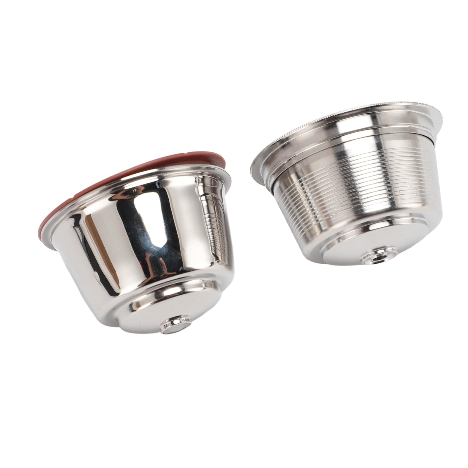 Hidyliu Cápsula de café de Acero Inoxidable con Tapa de Silicona, Taza Reutilizable Portátil para Viajes de Oficina en Casa, 177g