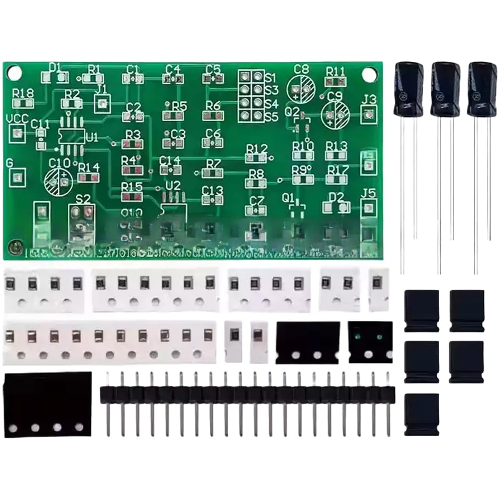 NE555 Kit di saldatura fai da te a forma d'onda, circuito di formazione elettronica, 7,4 x 3,9 cm, PCB verde, 6,5 V