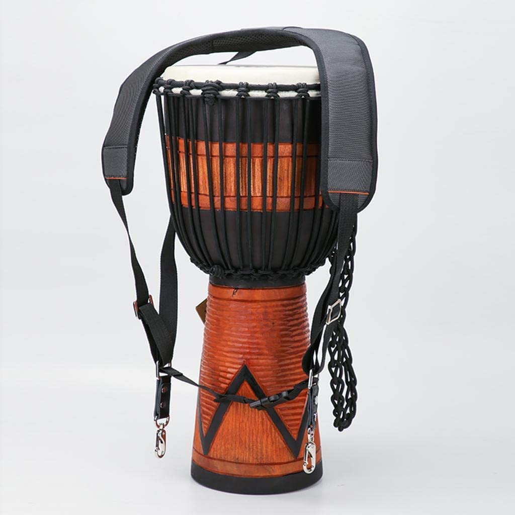 LIOONS Unique Tambour chaman Tambour Haut de Gamme Tissu Oxford Djembes réglables Tambour à Main Debout Percussion Accessoires d'instruments de Batterie éthérés Belle Voix