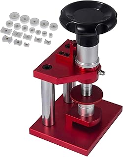 Happybuy Watch Repair Tools Watch Press W/20Dies Watch Case Closer for Close Snap Off Watch Back Cover Capper Back Closing Machine Bench Tool Crystal Bezel Press Case Watchmaker Watch Repair Tool