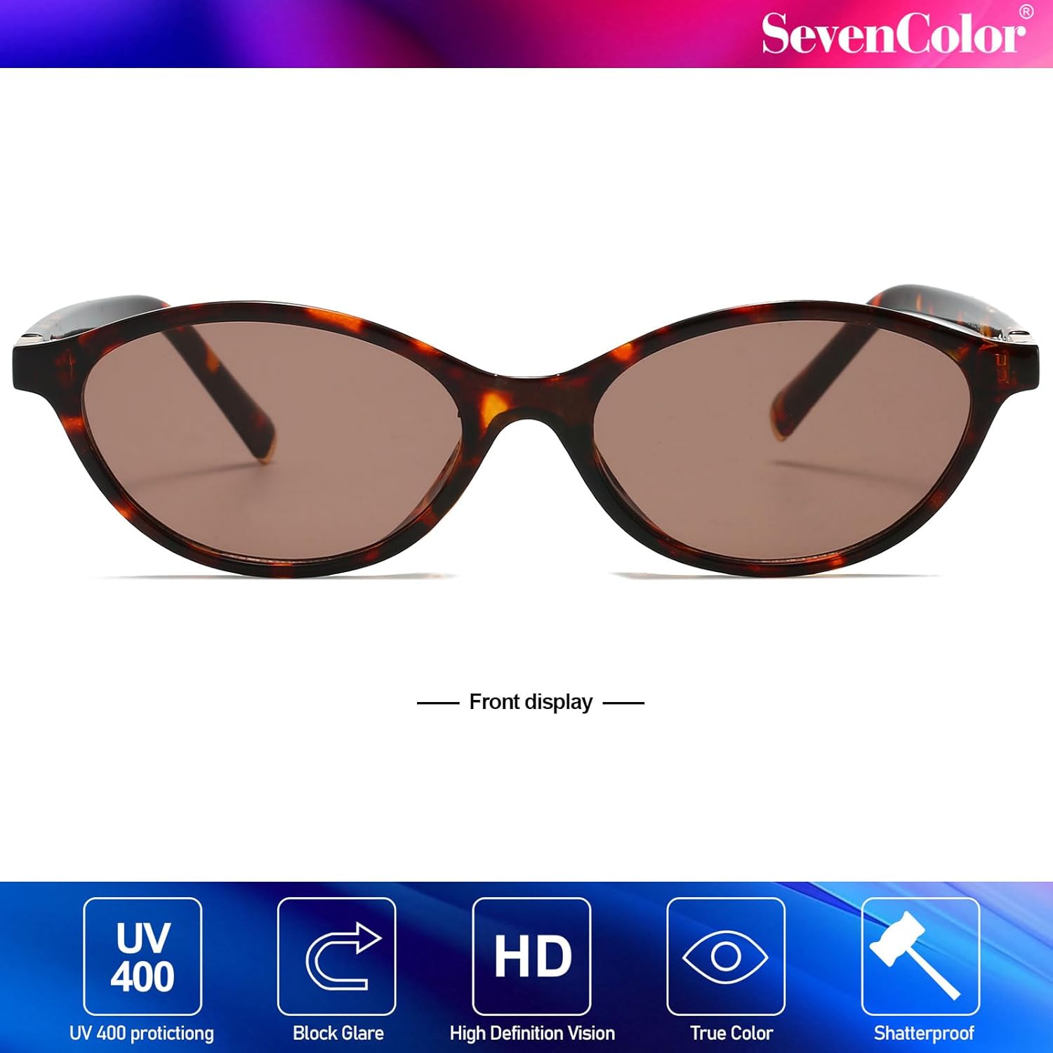 Retro Oval Sunglasses for Women Men Trendy Small Round Sun Glasses 90s Oval Shape Vintage Shades - Image 4