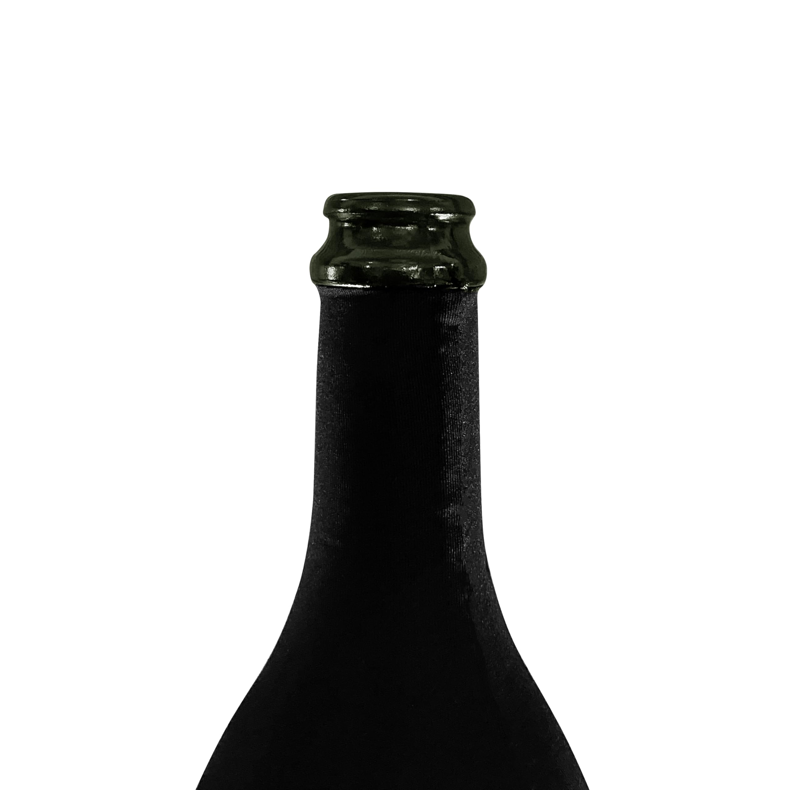 Funda para botella de vino, licra adherente y elástica, ideal para degustaciones a ciegas, almacenamiento de botellas, abierto en la parte superior, negro, material licra. Juego de 5