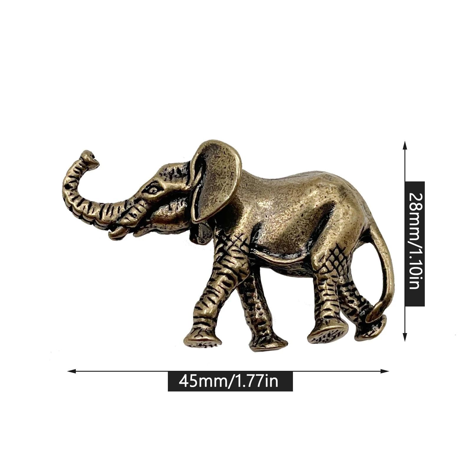 Ozdoby Mosiężne, Elementy Dekoracyjne, 4,5 X 2,8 Cm, Antyczny Brąz, Miniaturowe Figurki Słoni, Ozdoby Na Stół Do Herbaty, Ozdoby Z Litej Miedzi, Ozdoby Ze Zwierzątkami