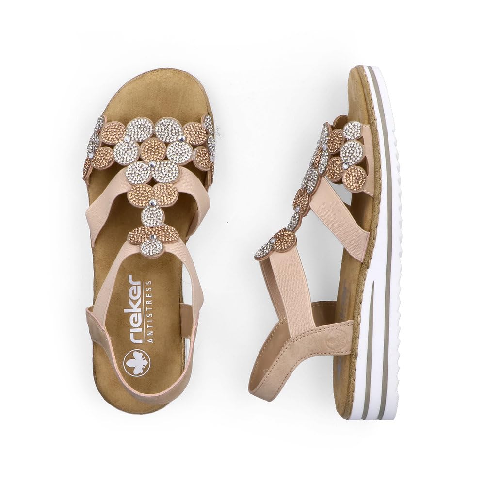 Rieker Damen Keilsandalen V0613, Frauen Sandalen