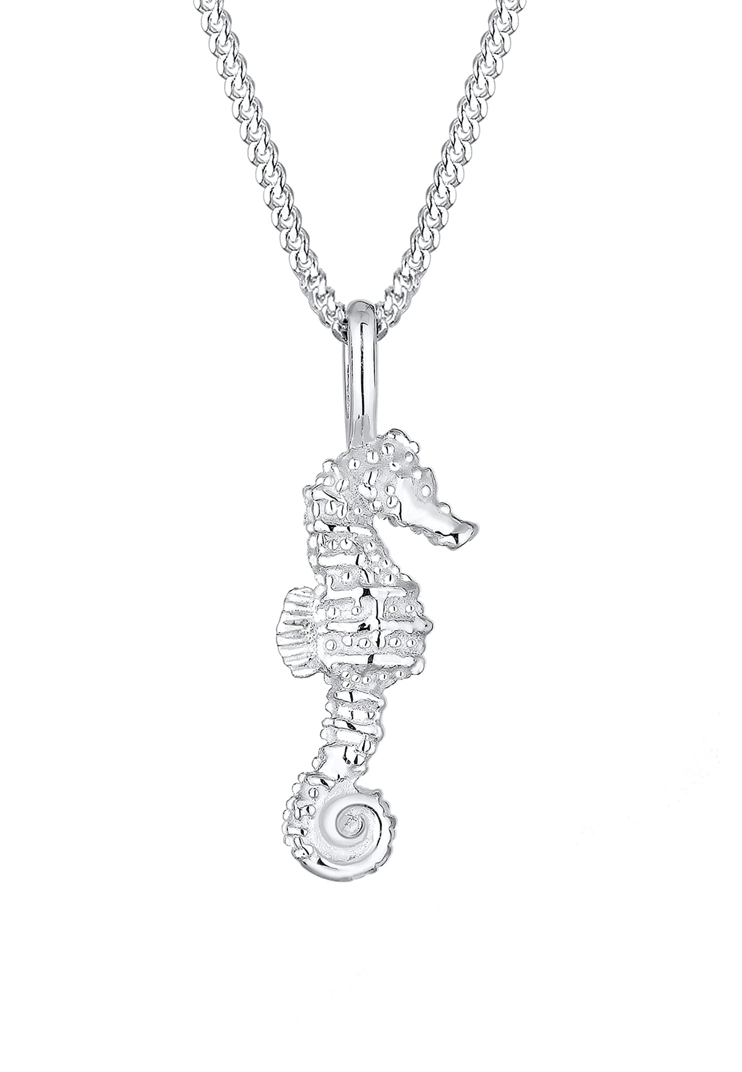 Elli Women Silver 925 Sterling Silver Seahorse Necklace of Length 45cm