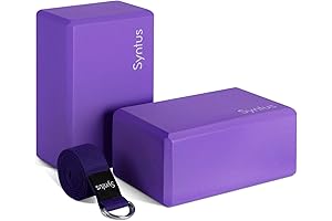 Syntus Yoga Block 2 Pack and Yoga Strap Set