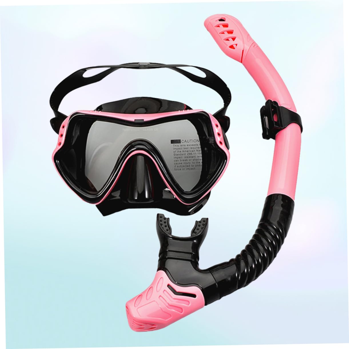 Schwimmbrillen mit Atemrohr Taucherbrillen aus Silikon Unidirektionale Abflusslöcher Maximales Sichtfeld Hochelastisches Kopfband für Komfort
