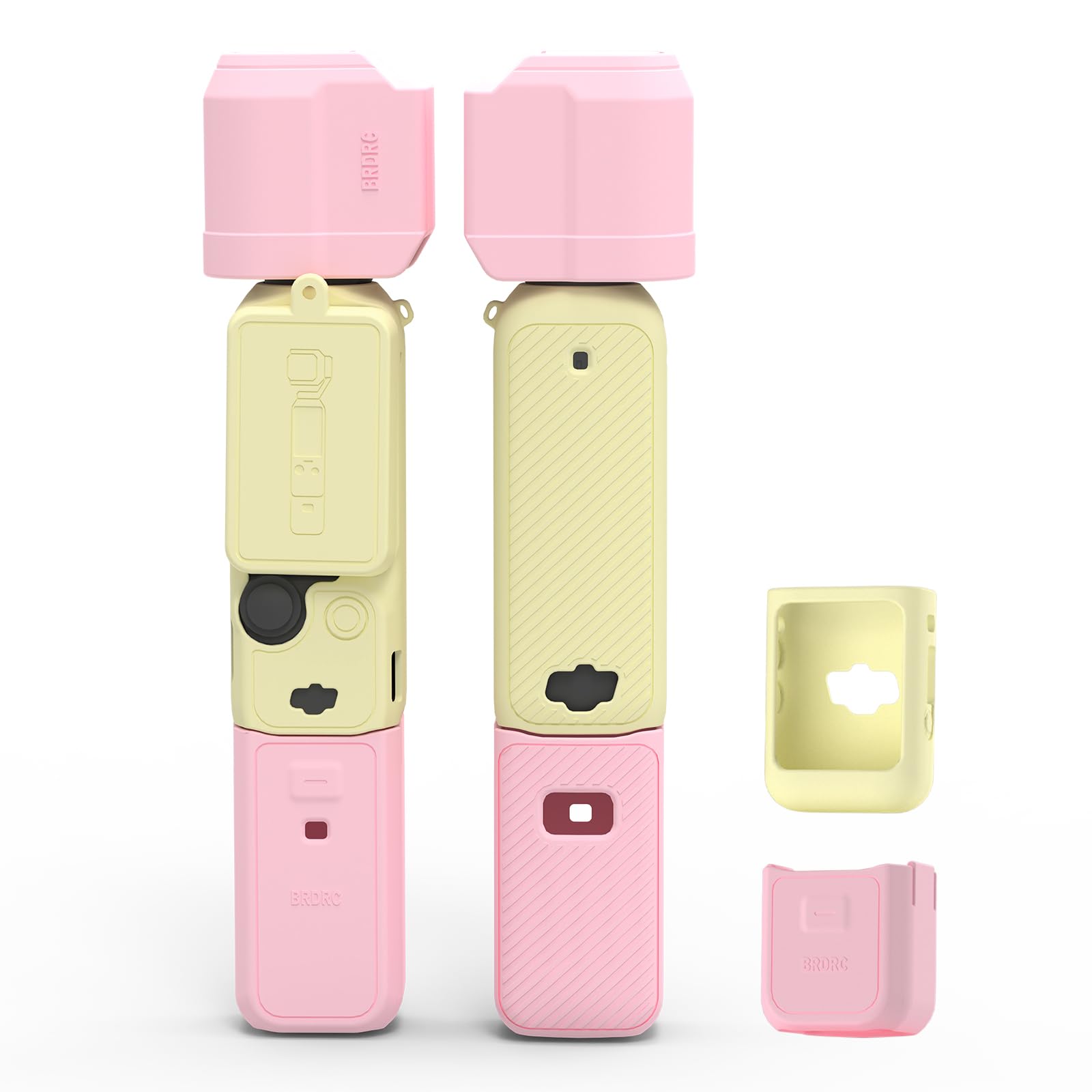 BRDRC Pocket 3 Silicone Cover, Protective Case Lens Protector Scratch-Resistant Sleeve Skin Compatible with DJI OSMO Pocket 3 Creator Combo