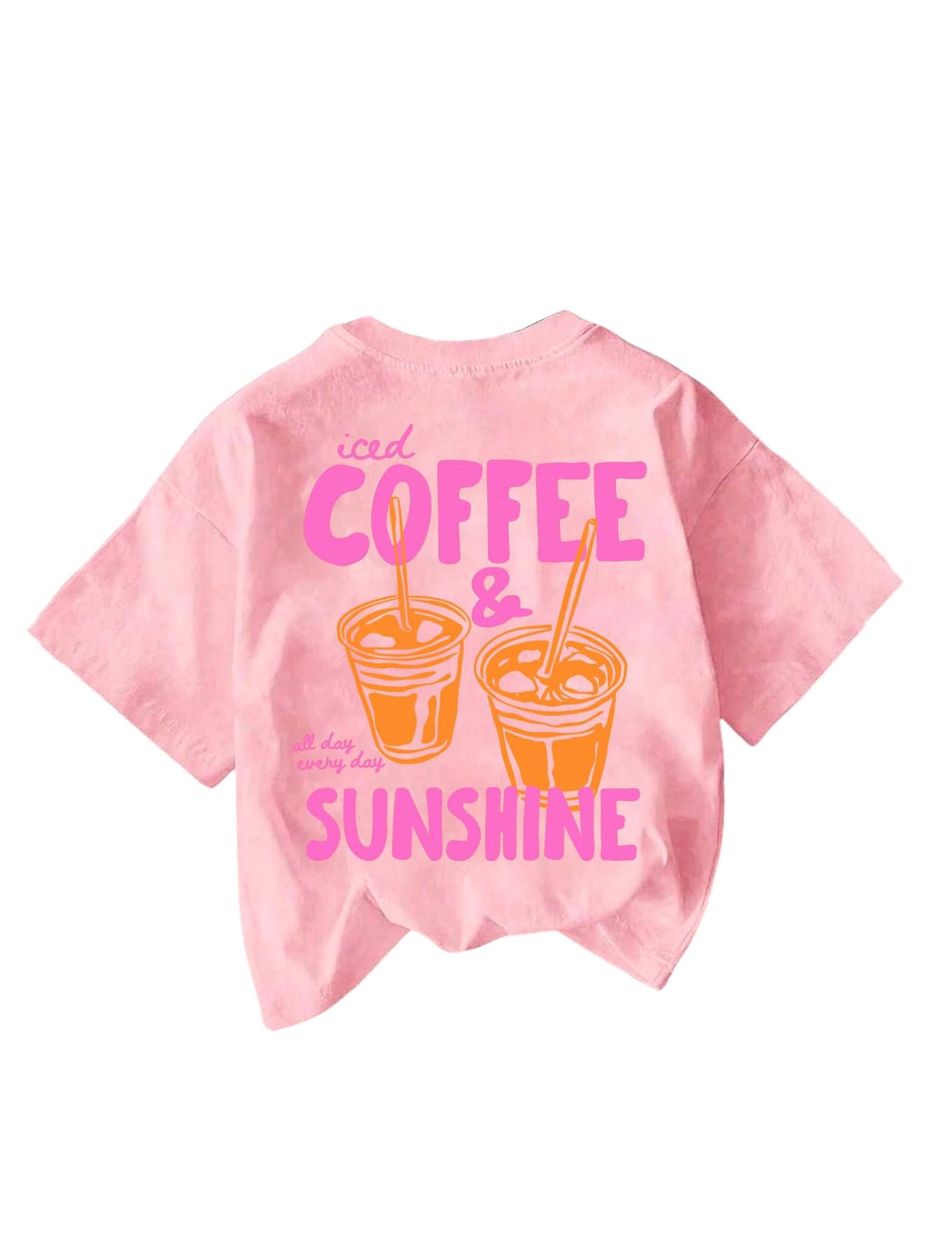 RoseSeek Women's Graphic Letter Tee Crew Neck Trendy Summer Vintage T Shirt