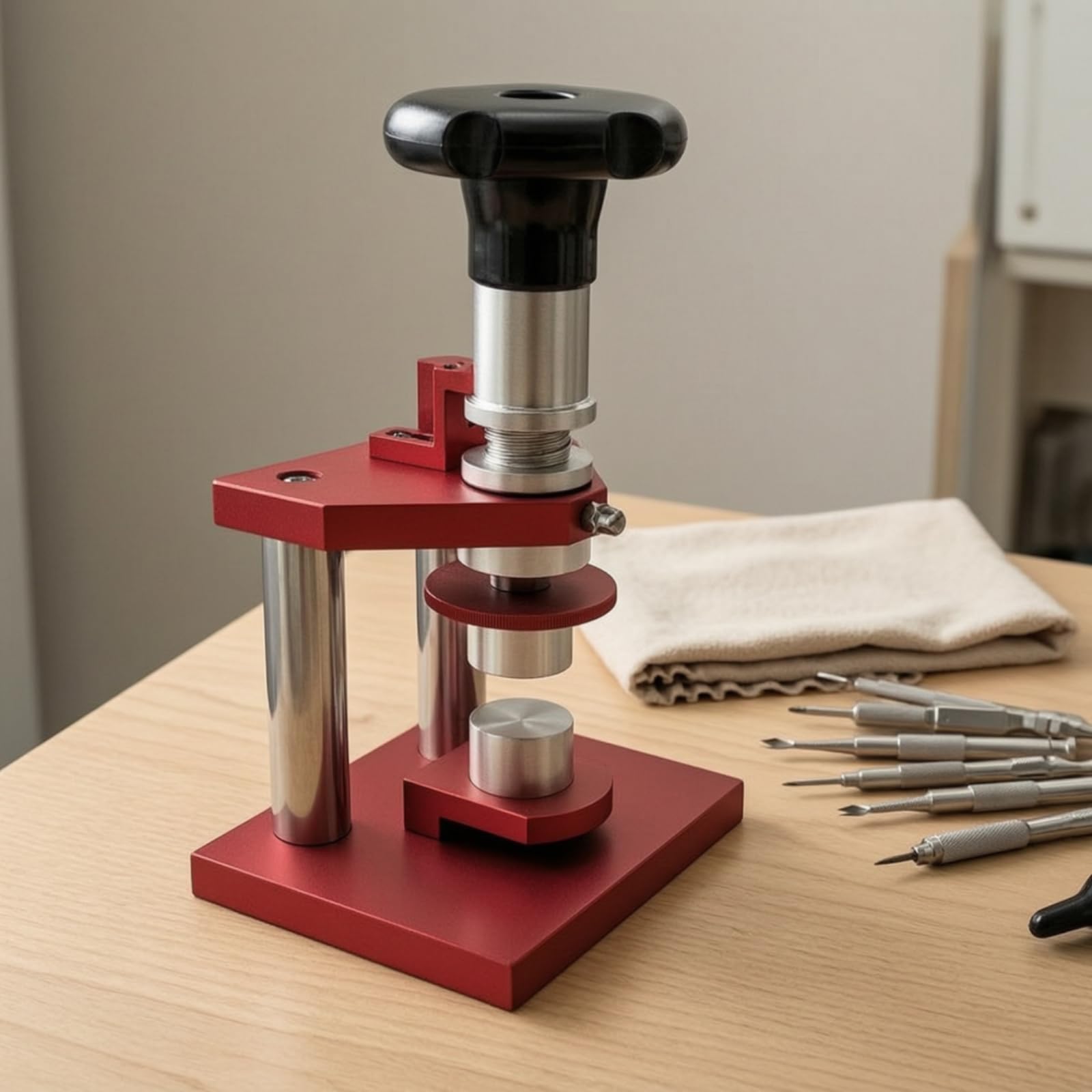 F Fityle Herramienta Cierre Caja Reloj Manual Cerrador Cajas Reloj Robusta para Relojeros, Aficionados