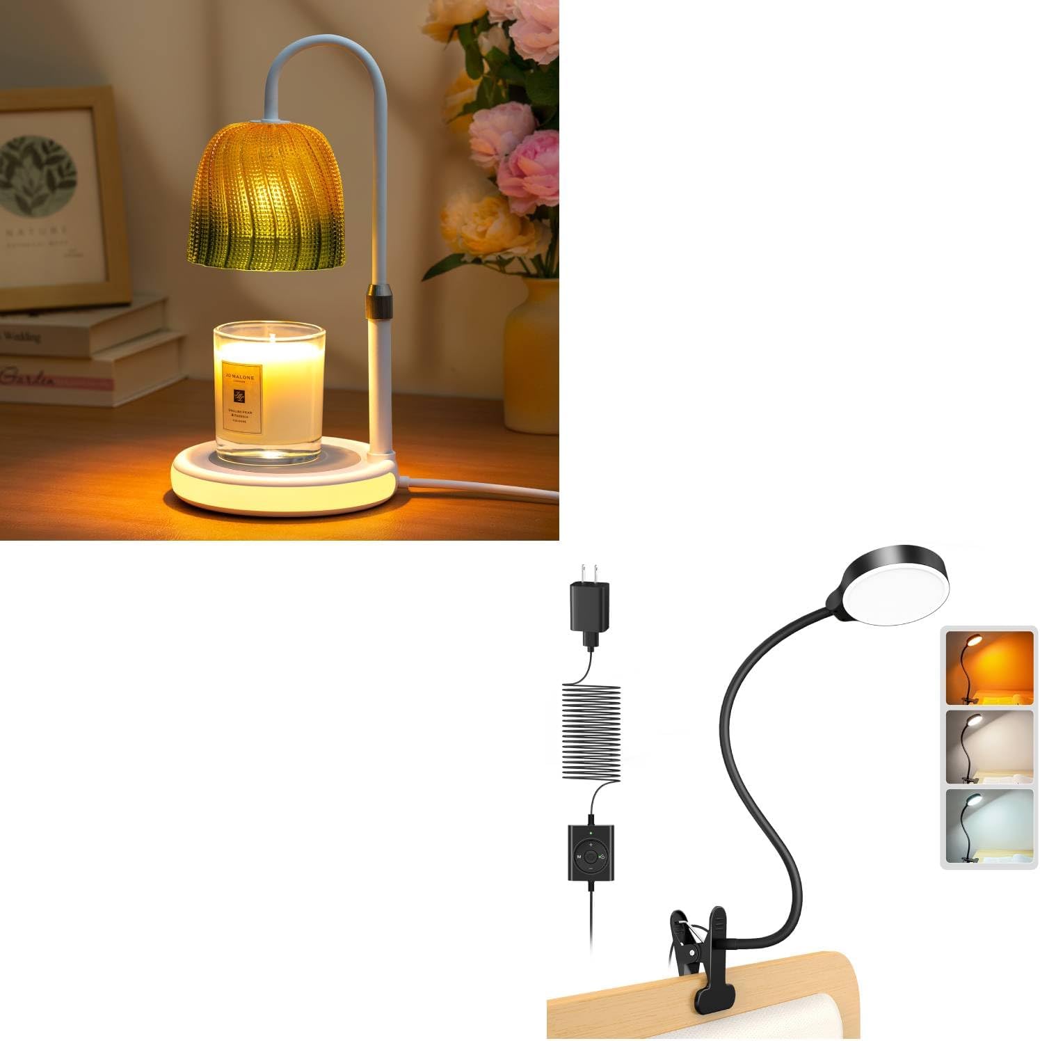 Glocusent Candle Warmer Lamp with Timer Dimmable, RGB Light Mode, Height Adjustable, Christmas Birthday Gifts for Mom Women Her, Wax Melt Warmer for Jar Candles, House Warming, Room Home Office Decor