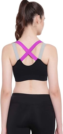Women's Removable Padded Non Wired Sports Bra for Gym (Workout, Aerobic, Yoga, Dancing, Sports) for Womens/Girls (Free Siz...
