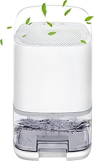 LOVVIY Deshumidificateurs Electrique 1000ml Mini Déshumidificateur d'air Silencieux 7 Couleurs de LED Absorbeur Dd'humidité Electrique pour Anti Moisissures, Salle de Bain, Cave, Chambre, Placard