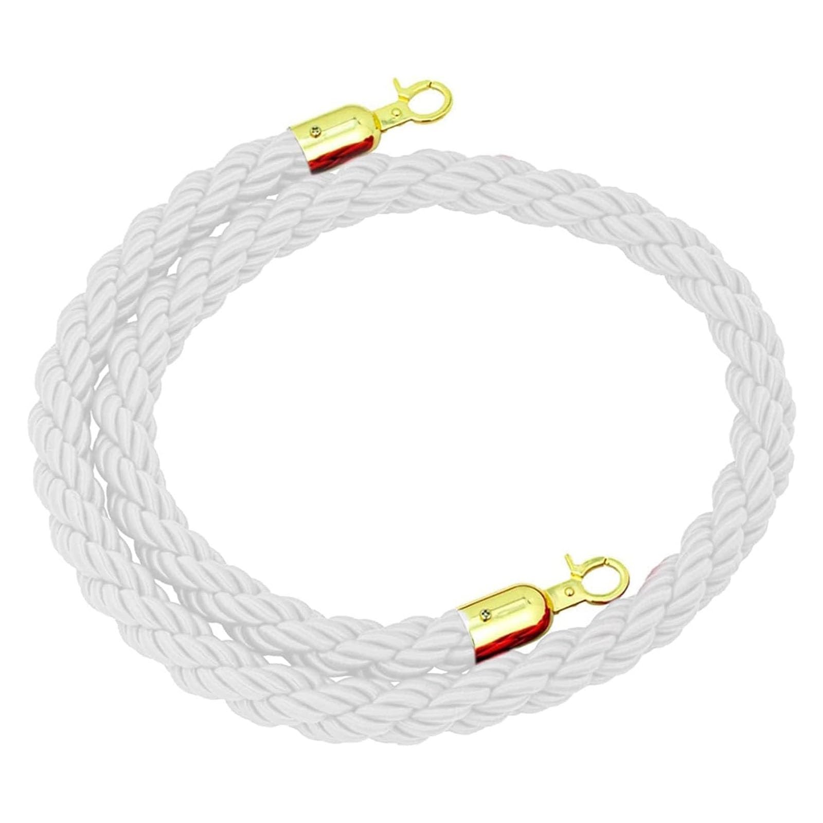 Ghkryd White Barrier Rope, Twisted Nylon Barrier Hemp Cords, Party Event/Red Carpet Crowd Guide Rope(,2.7M/9Ft/106Inch)