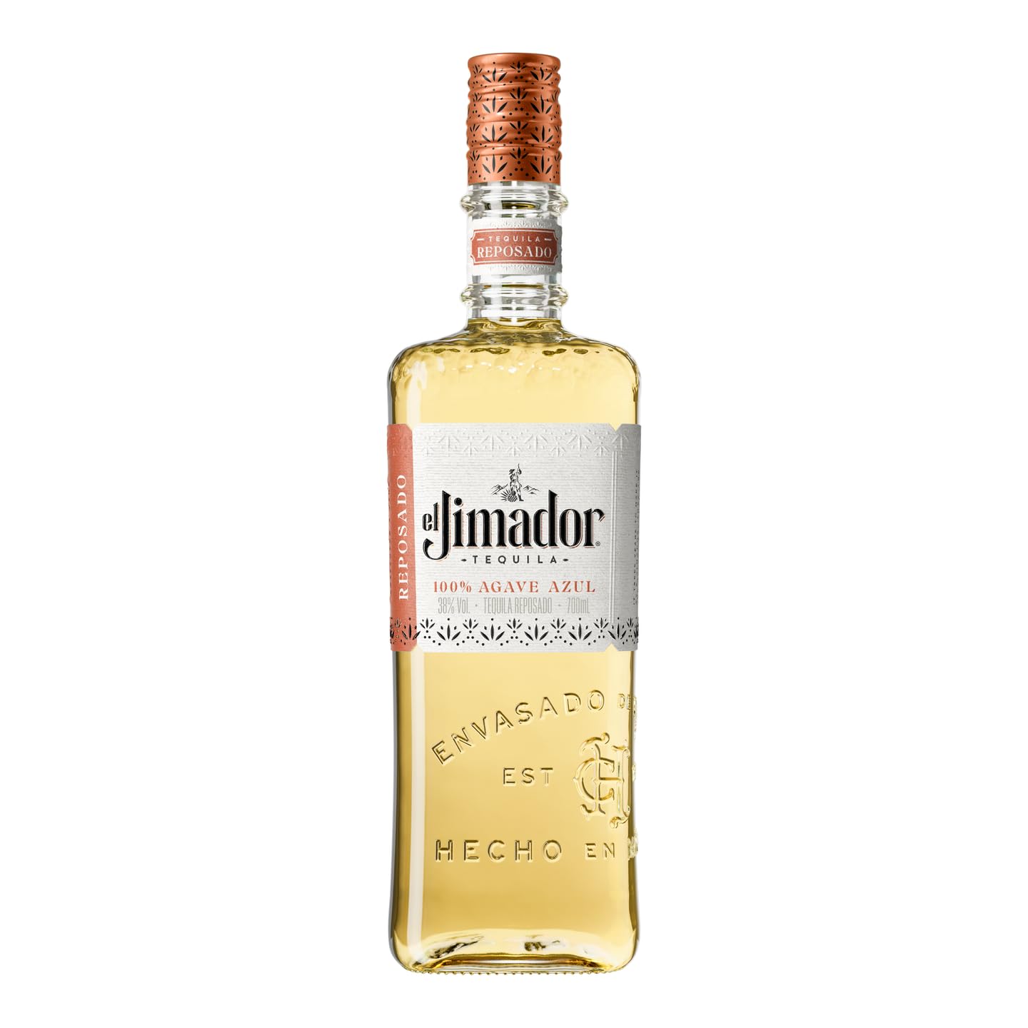 El Jimador Reposado Tequila - Premium Tequila - Geschenkempfehlung - Mit Noten von Vanille und Zitrusfrüchten - 0.7L/38% Vol.