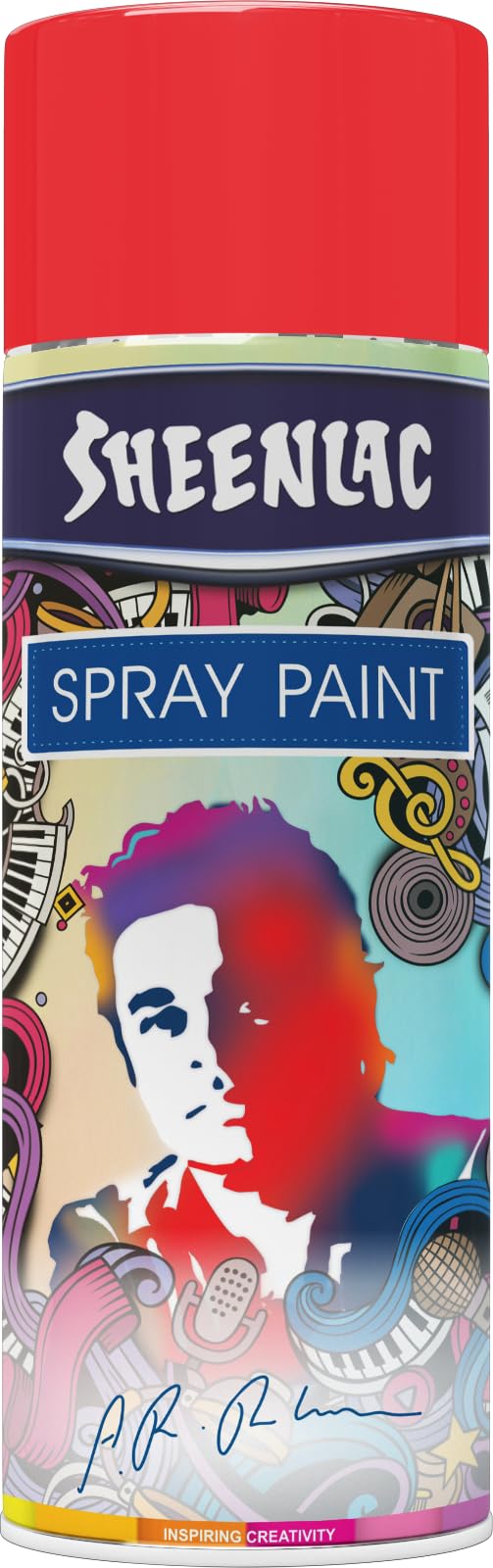 Sheenlac Spray Paint (Aerozol) - Standard (Signal Red) - 400ml - Quick Drying | Gloss Finish for Metal, Wood and Walls | Waterproof Oxidation Resistant (B0C9F9HSVL) Amazon Price History, Amazon Price Tracker