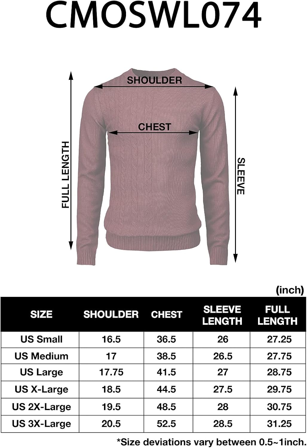H2H Mens Casual Slim Fit Pullover Sweaters Knitted Long Sleeve Basic Designed Small Cmoswl074-black