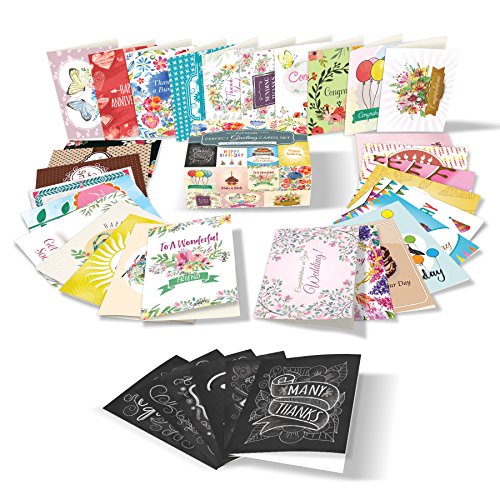 LaPennello 36 Assorted Designs Envelopes Greeting Cards Set