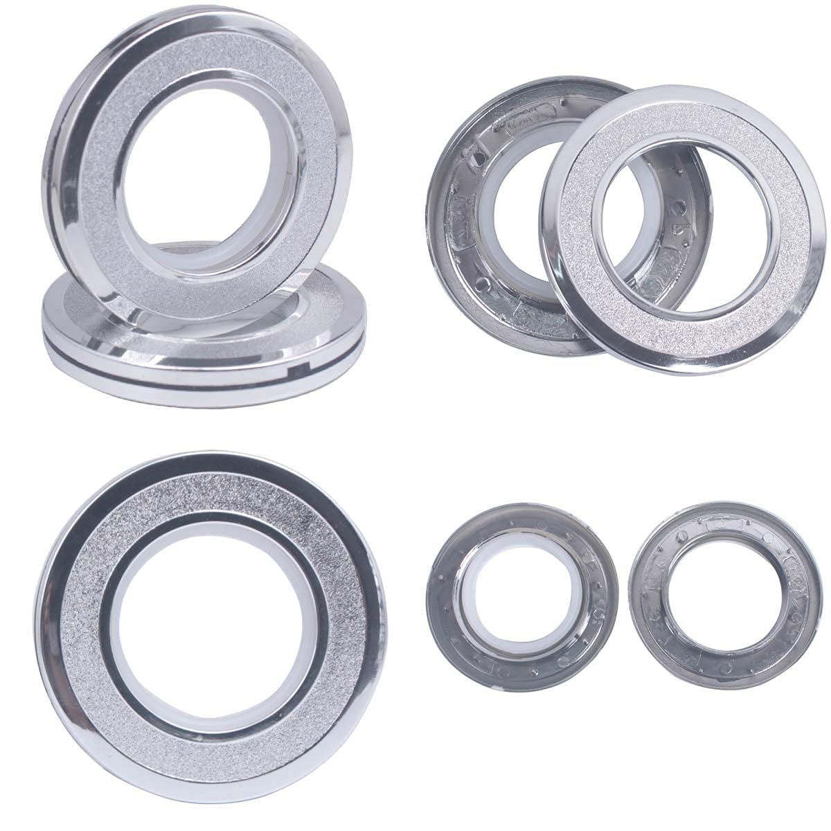 Sollbry 10 pezzi di occhielli per tende, anelli per tende in metallo