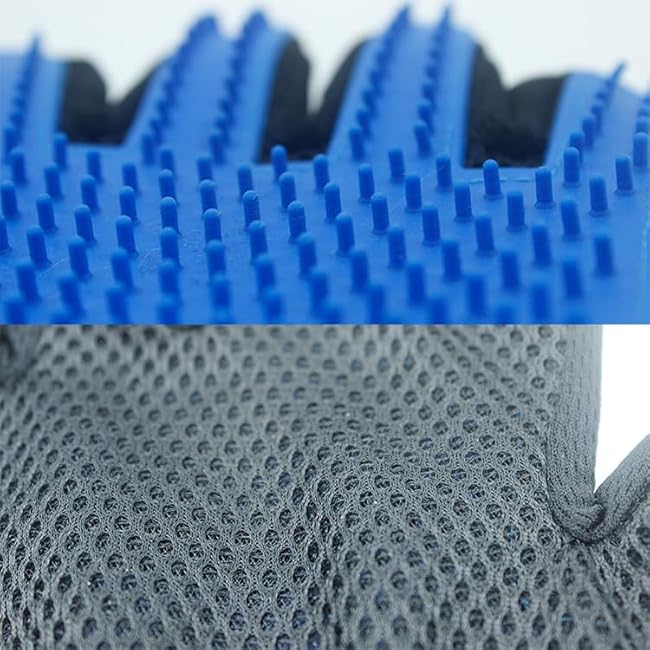 Enhanced Pet Grooming Hair Removal Massage Glove - Pair-vARO5GpG