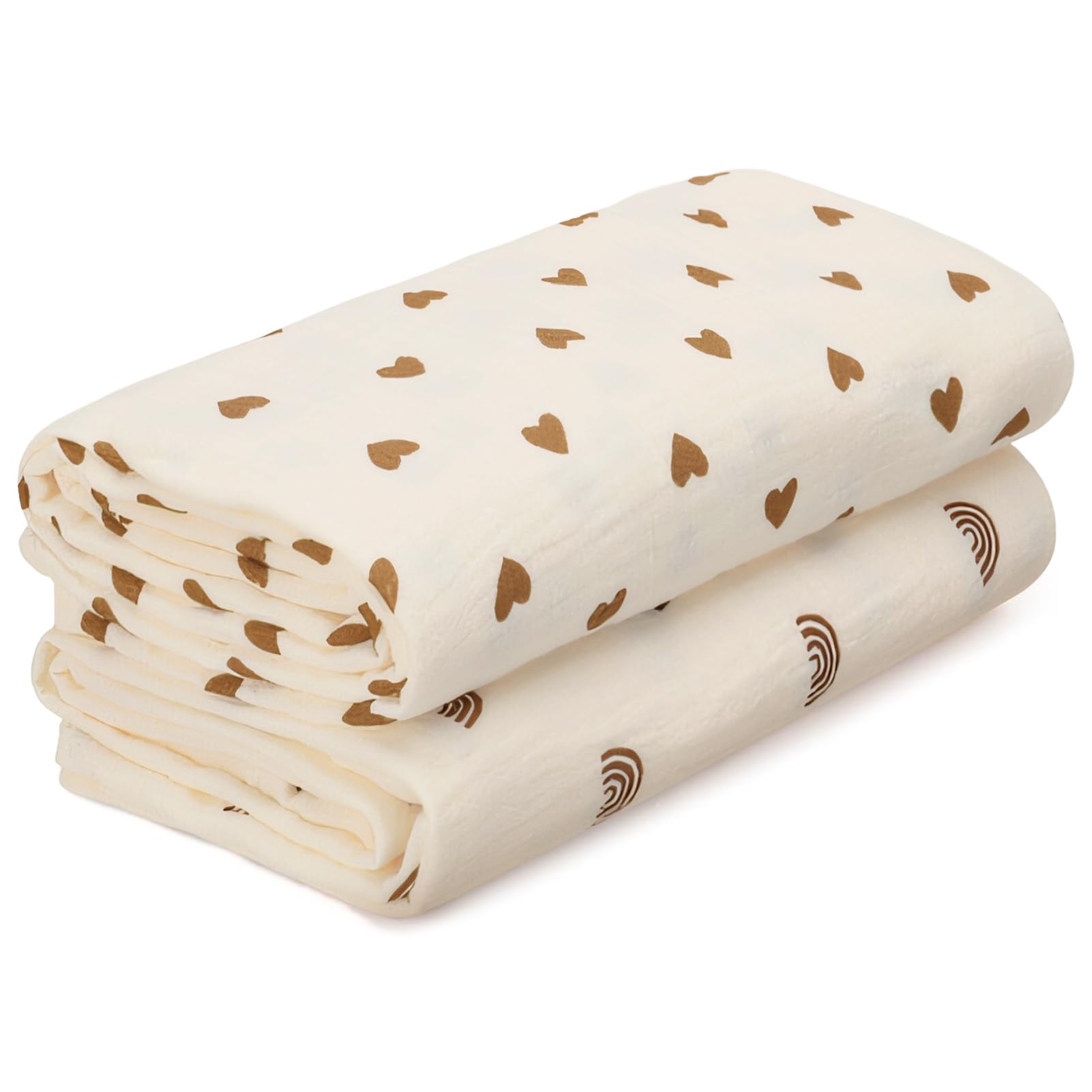 GSrenyu Lot de 2 chiffons en mousseline pour bébé 100 x 100 cm - Couverture d'emmaillotage - Grande mousseline - Essentiels pour nouveau-né