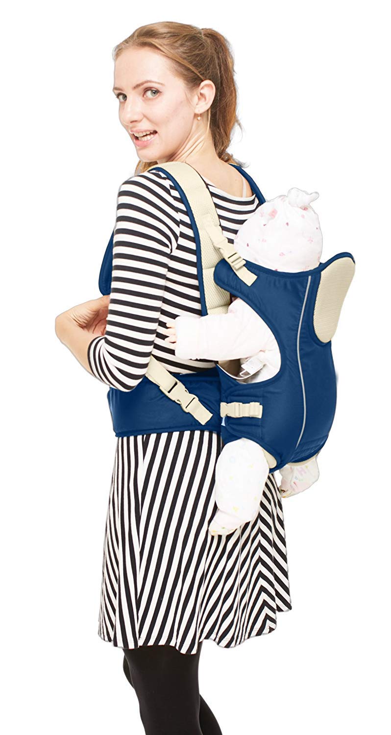 Mom's Pride 3 in 1 Baby Carry Bag Backpack Sling Back Position- Front Position Carrier (Blue) - Image 4 thumbnail