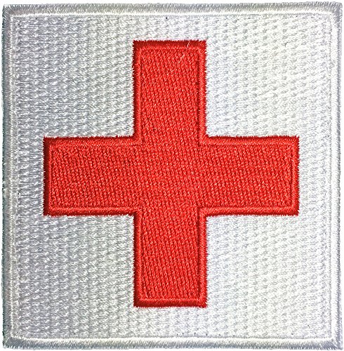 Medic Red Cross Sewing Iron on Embroidered Applique Patch 3